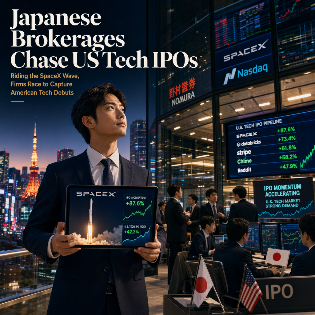 Japanese Brokerages Eye US Tech IPOs After SpaceX's $2 Billion Success