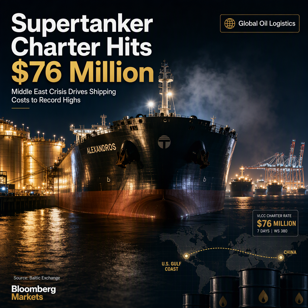 Trafigura Charters Supertanker to China for $76 Million Amid Soaring Shipping Costs