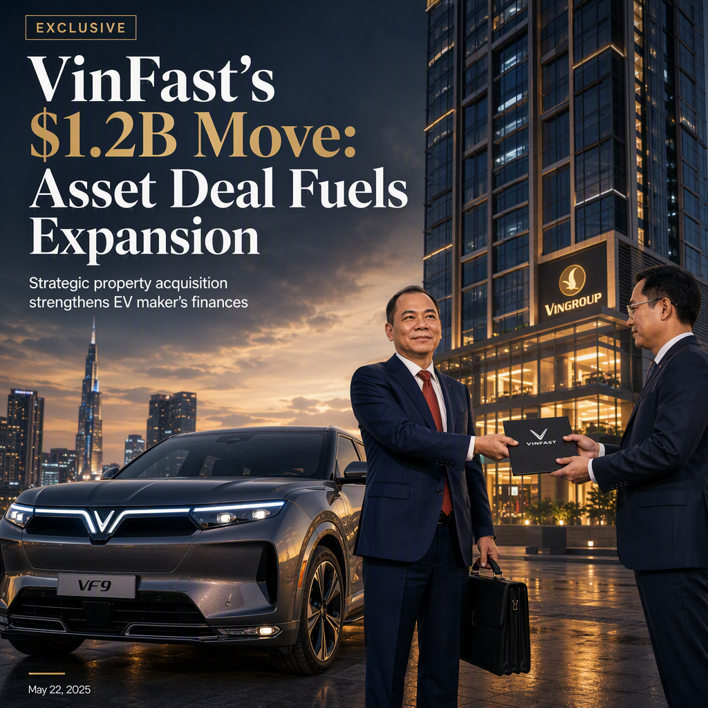 VinFast to Acquire $1.2 Billion Property Asset from Founder to Bolster Finances
