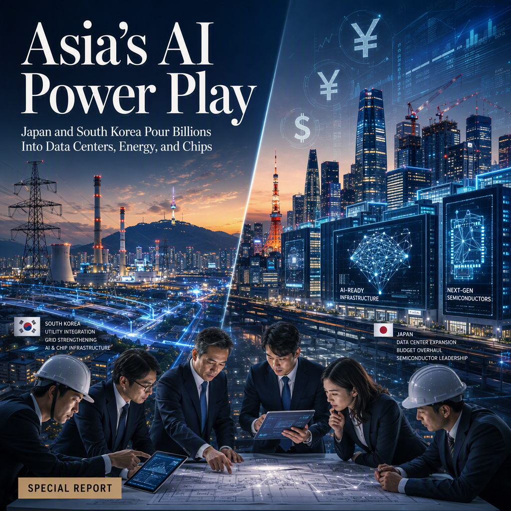 Japan and South Korea Accelerate AI and Semiconductor Infrastructure with Massive Utility and Budget Overhauls