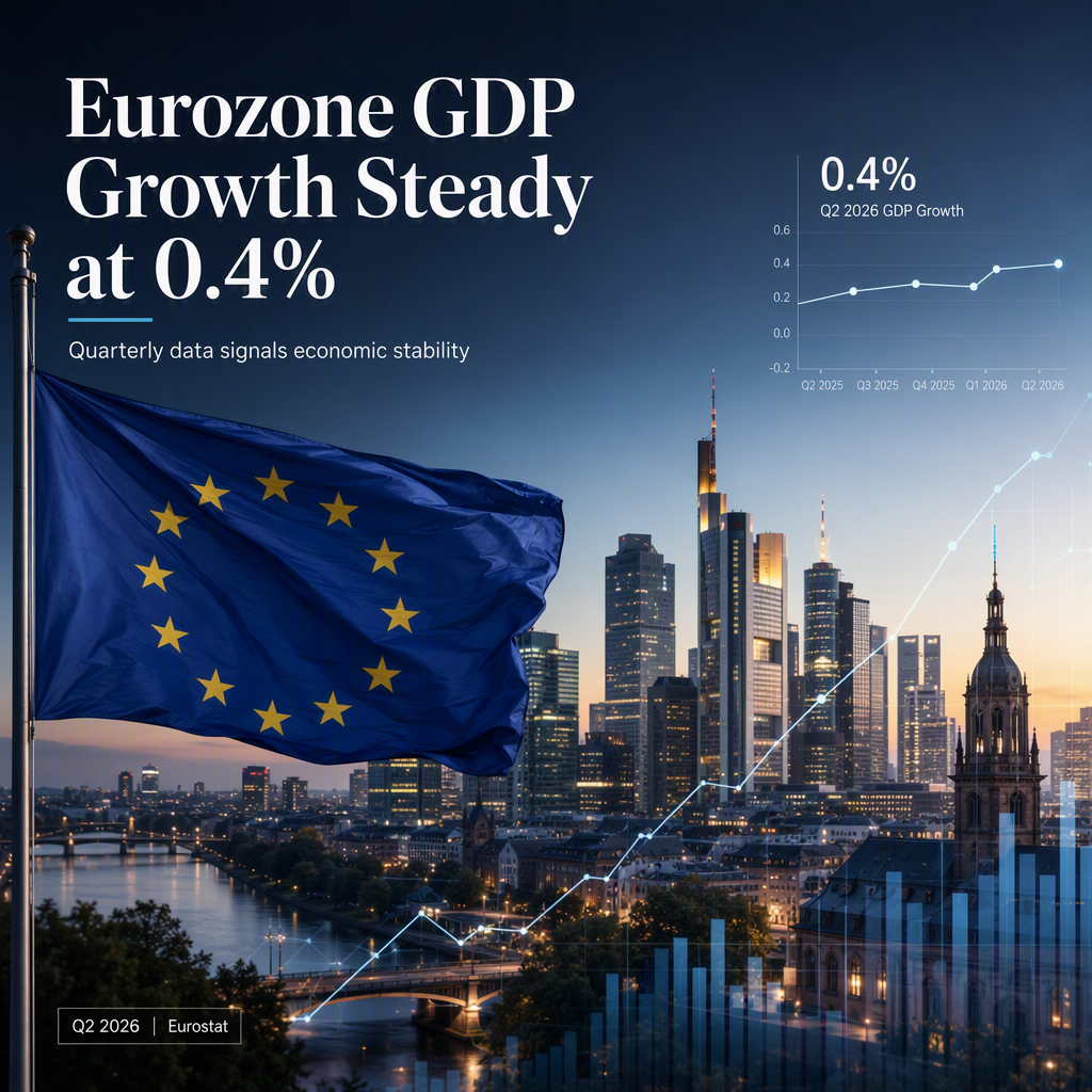 Eurozone Q2 GDP Growth Holds Steady at 0.4%, Matching Expectations