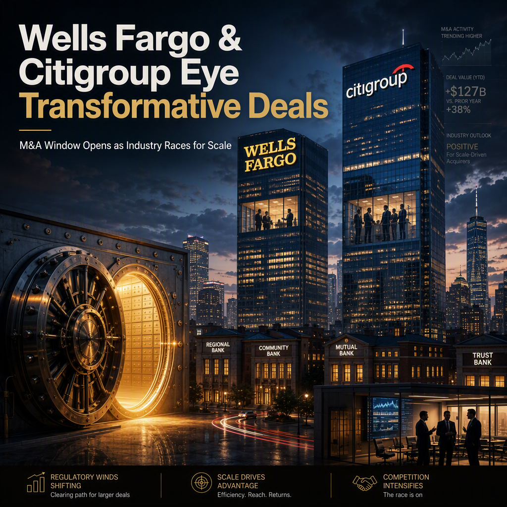Wells Fargo and Citigroup Poised for Major Acquisitions Amid Open M&A Window