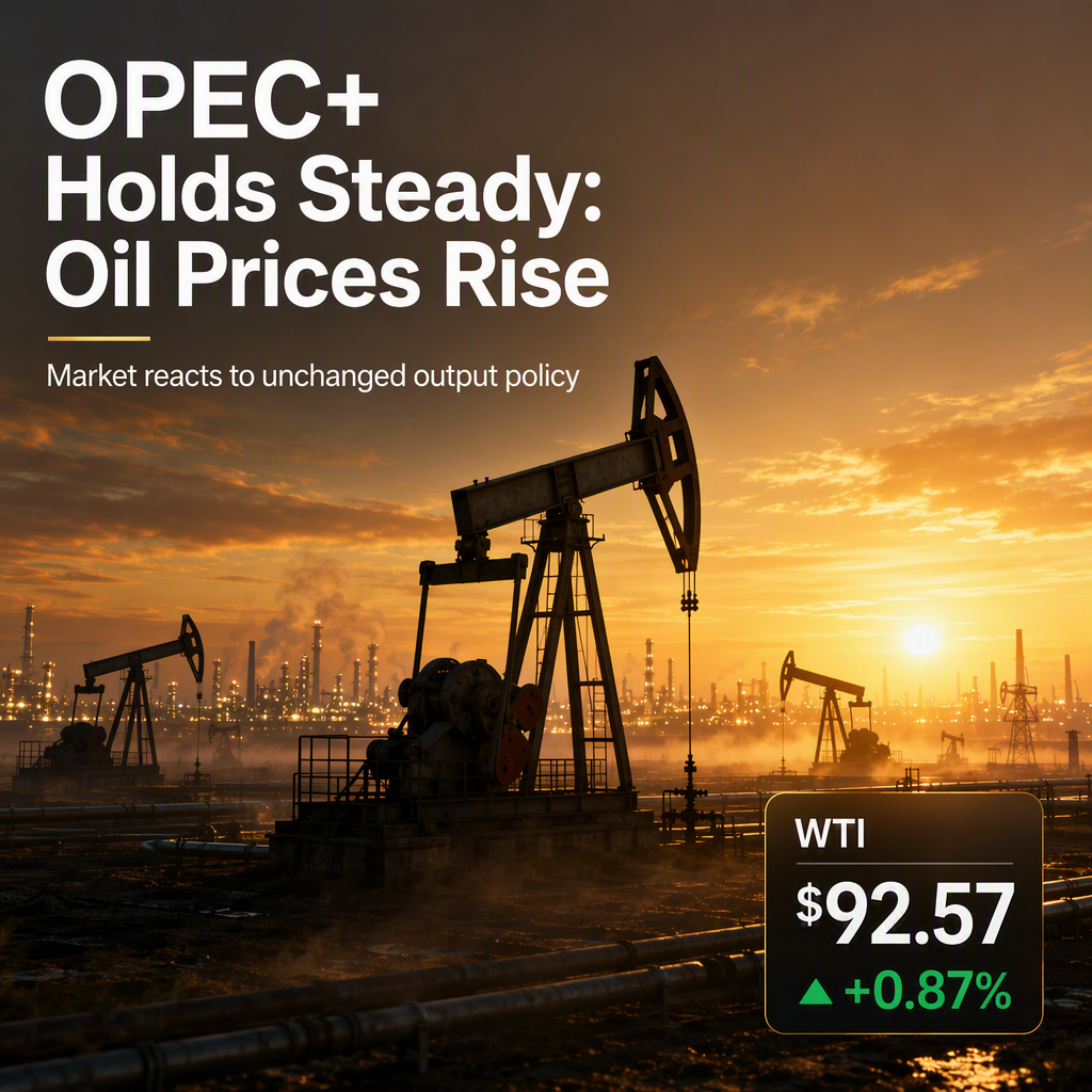 OPEC+ Maintains Oil Output Policy for October; WTI Rises on Steady Supply Outlook