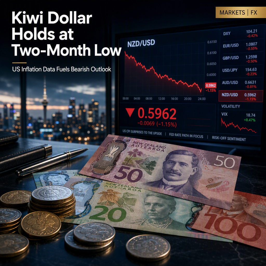 New Zealand Dollar Stabilizes Near Two-Month Low Amid US Inflation Concerns