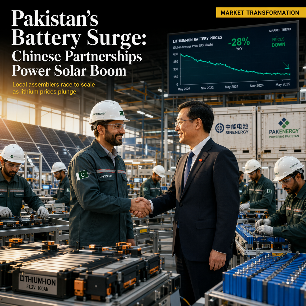 Pakistan Firms Partner with Chinese Manufacturers to Assemble Lithium Batteries Amid Price Plunge