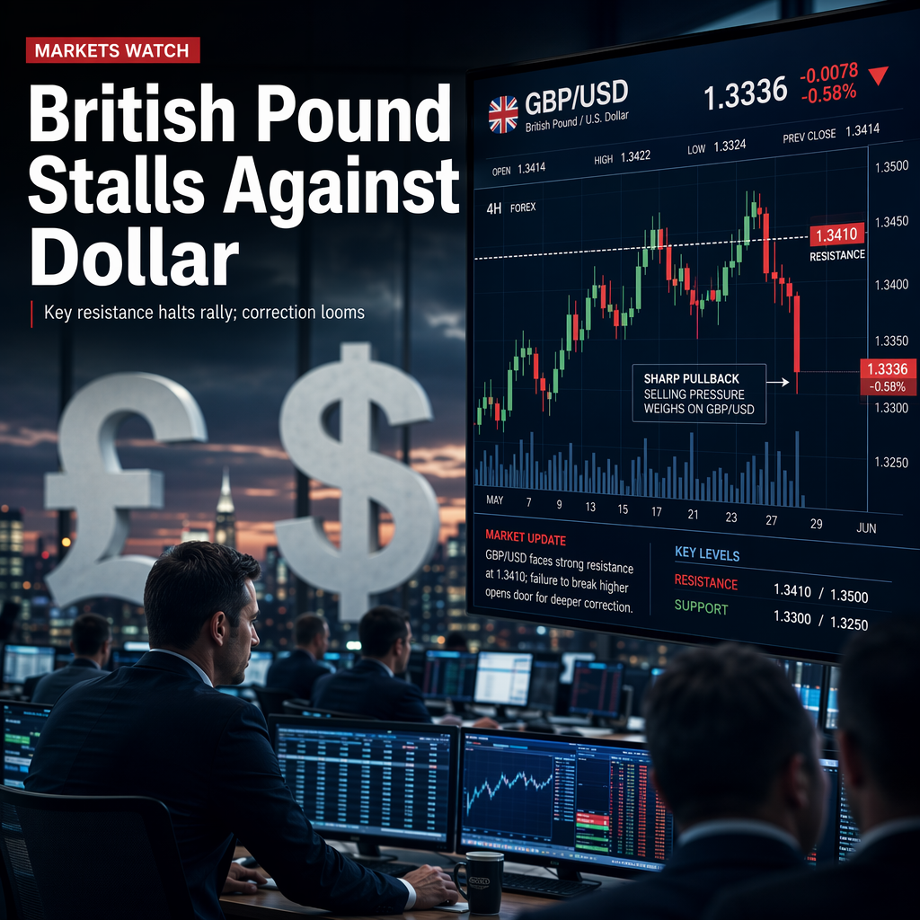 British Pound Loses Momentum Against US Dollar After Failing to Break Key Resistance