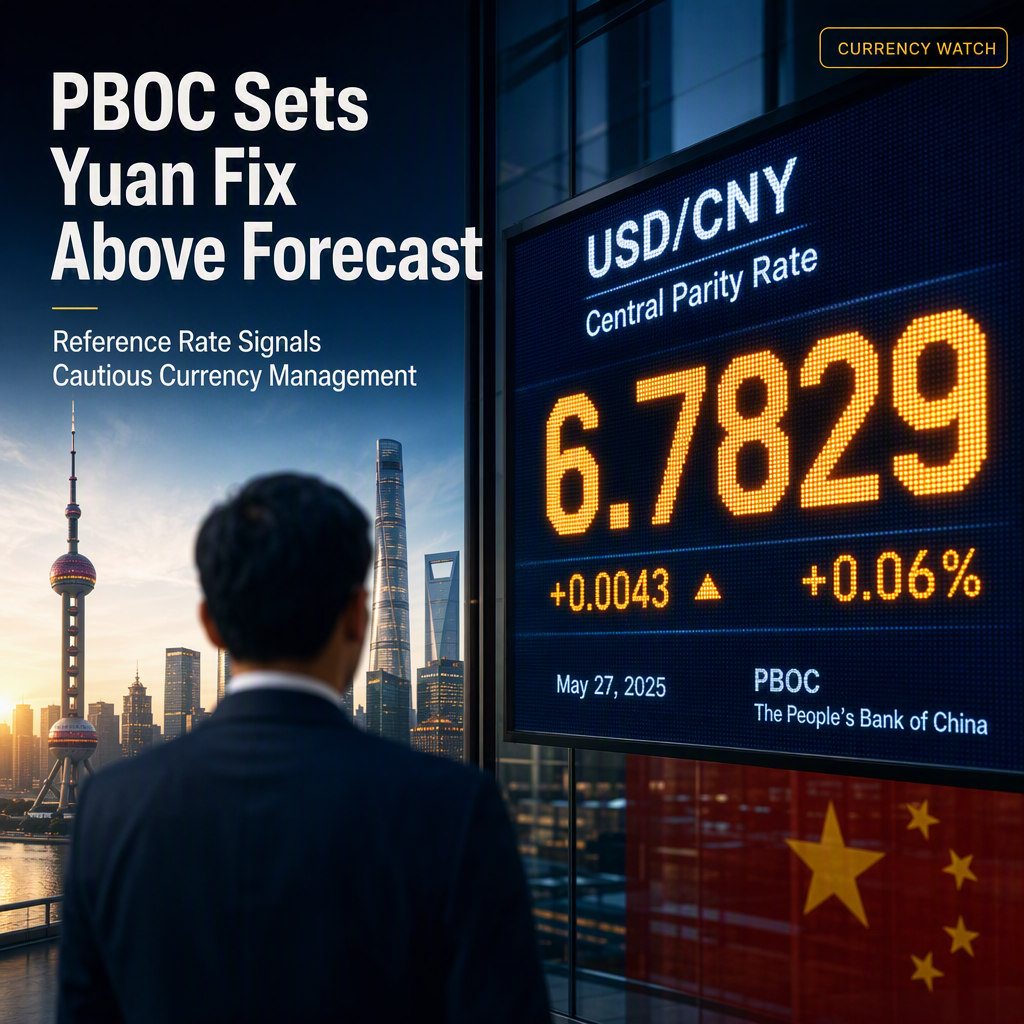 PBOC Sets USD/CNY Reference Rate Slightly Higher at 6.7829, Above Reuters Estimate