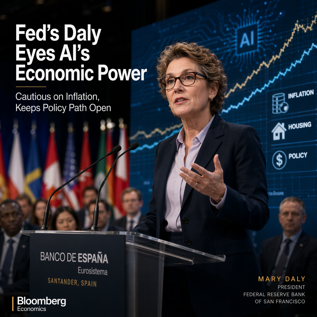 Fed's Daly Highlights AI Productivity Potential, Maintains Cautious Stance on Inflation and Policy Path