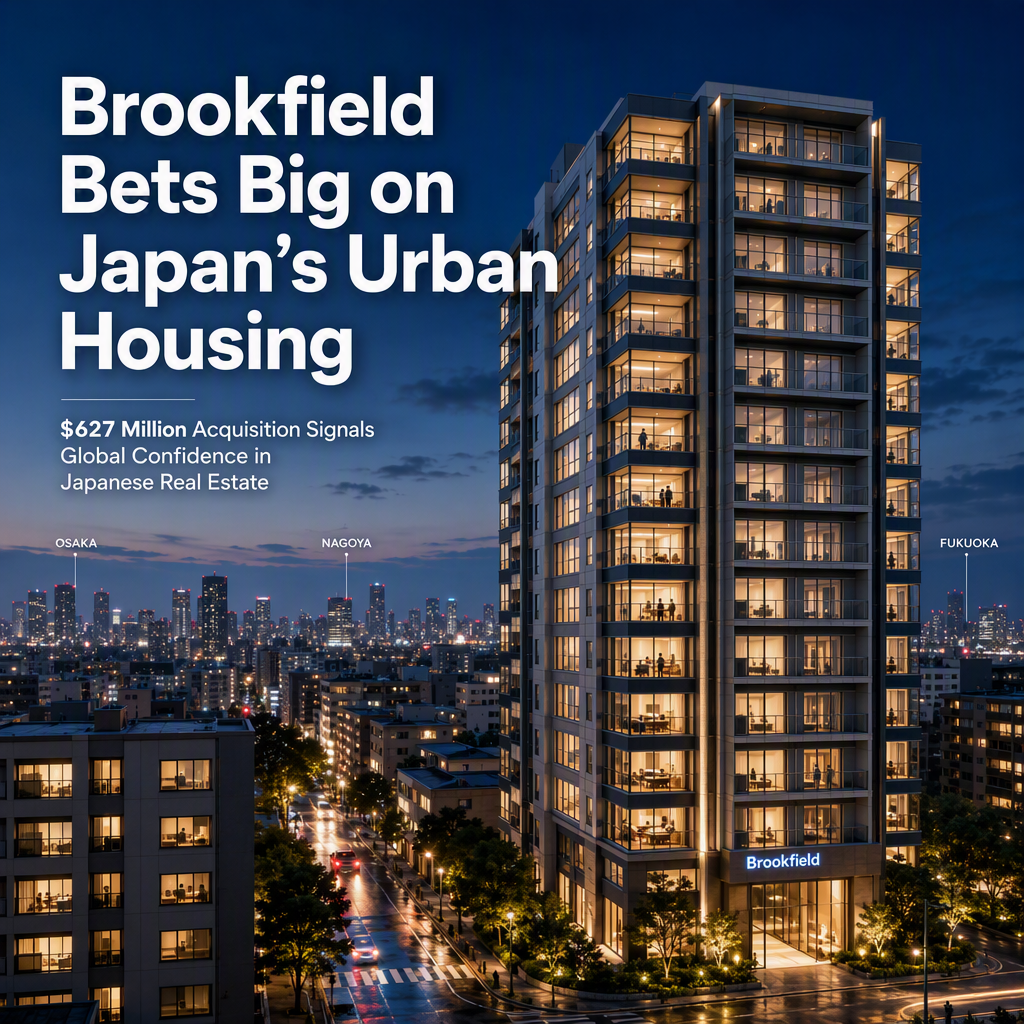 Brookfield Makes $627 Million Entry into Japan's Urban Housing Market