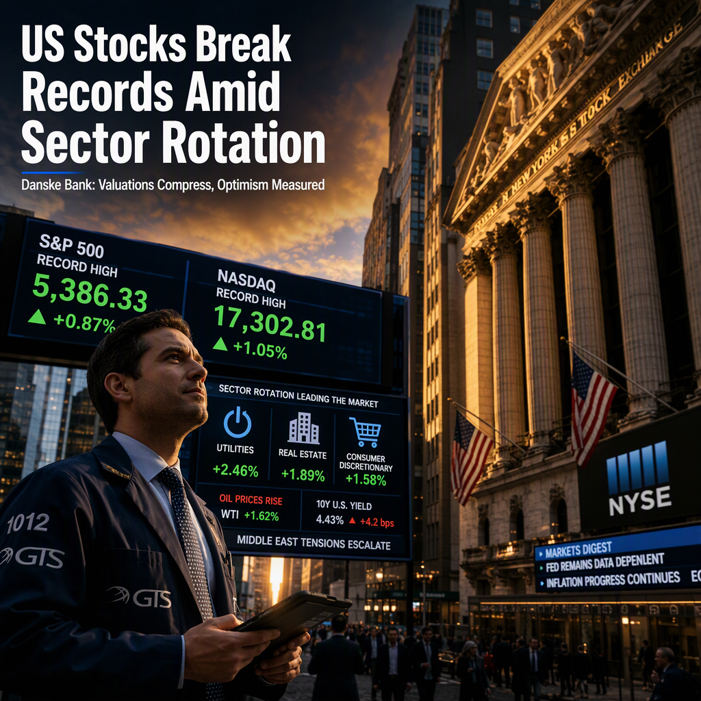 S&P 500 and Nasdaq Hit Record Highs as Valuation Multiples Compress, Says Danske Bank