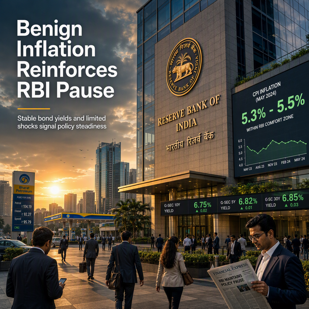 Benign Inflation Data Supports RBI Policy Pause, Says DBS