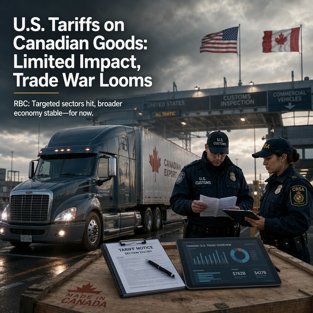 RBC: New U.S. Tariffs on Canadian Goods Pose Limited Economic Threat, Major Trade War Risk Remains