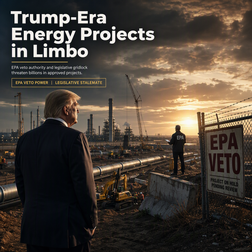 Trump-Approved Energy Projects Face Uncertainty Amid EPA Veto Authority and Legislative Stalemate