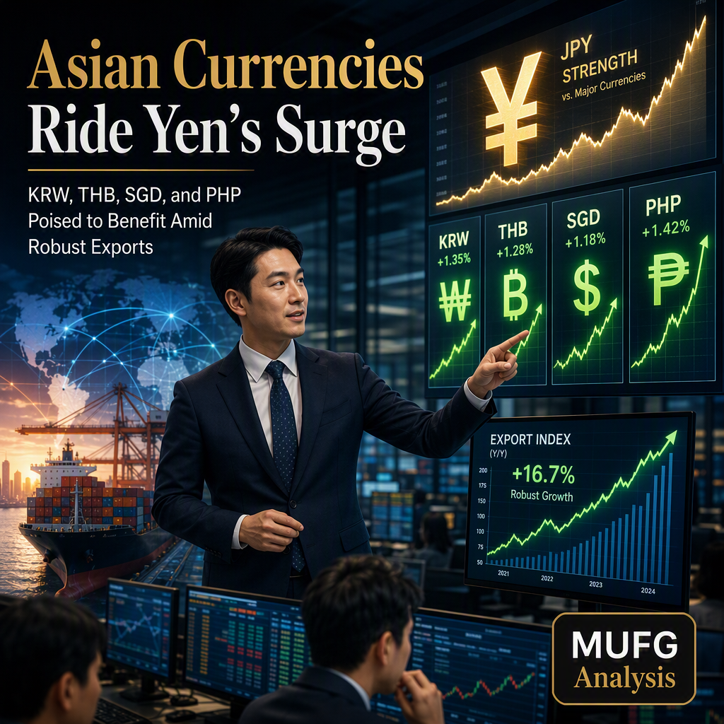 Asian Currencies Poised to Benefit from Yen Strength Amid Robust Export Momentum, Says MUFG