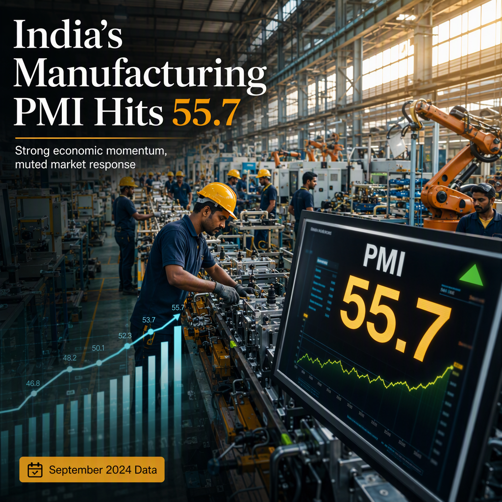 India's HSBC Manufacturing PMI Surges to 55.7 in September, Signaling Strong Economic Momentum