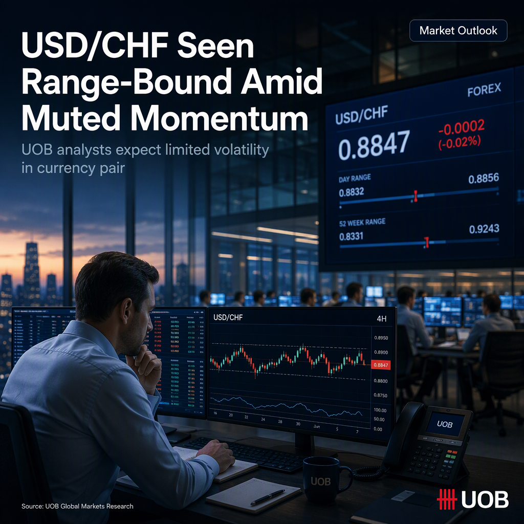 UOB Analysts Forecast Range-Bound Trading for USD/CHF Amid Fading Downside Momentum