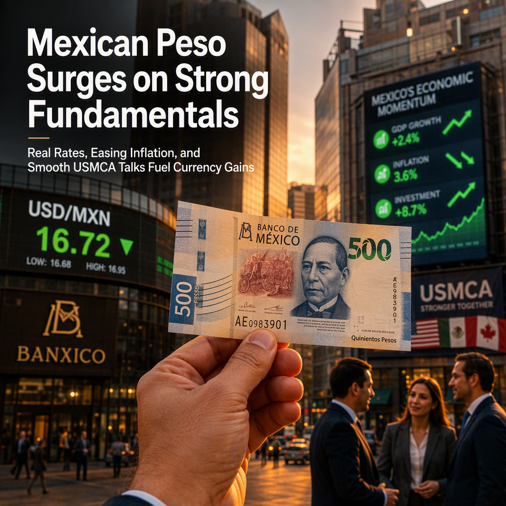 Mexican Peso Strengthens as Real Rates and Smooth USMCA Talks Bolster Currency