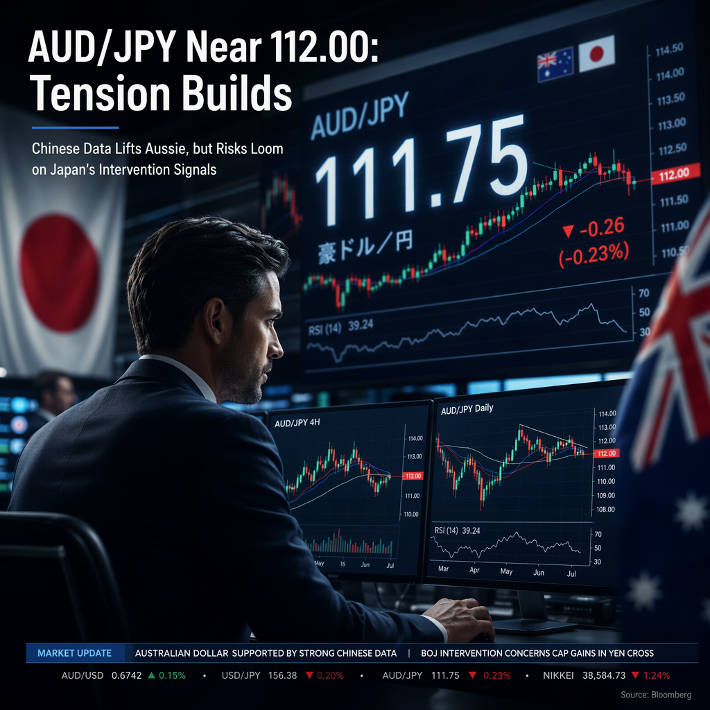 AUD/JPY Holds Near 112.00 Amid Bearish Technicals and Japanese Intervention Concerns