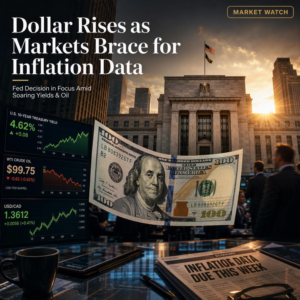 US Dollar Strengthens Ahead of Key Inflation Data as Markets Eye Fed Rate Decision