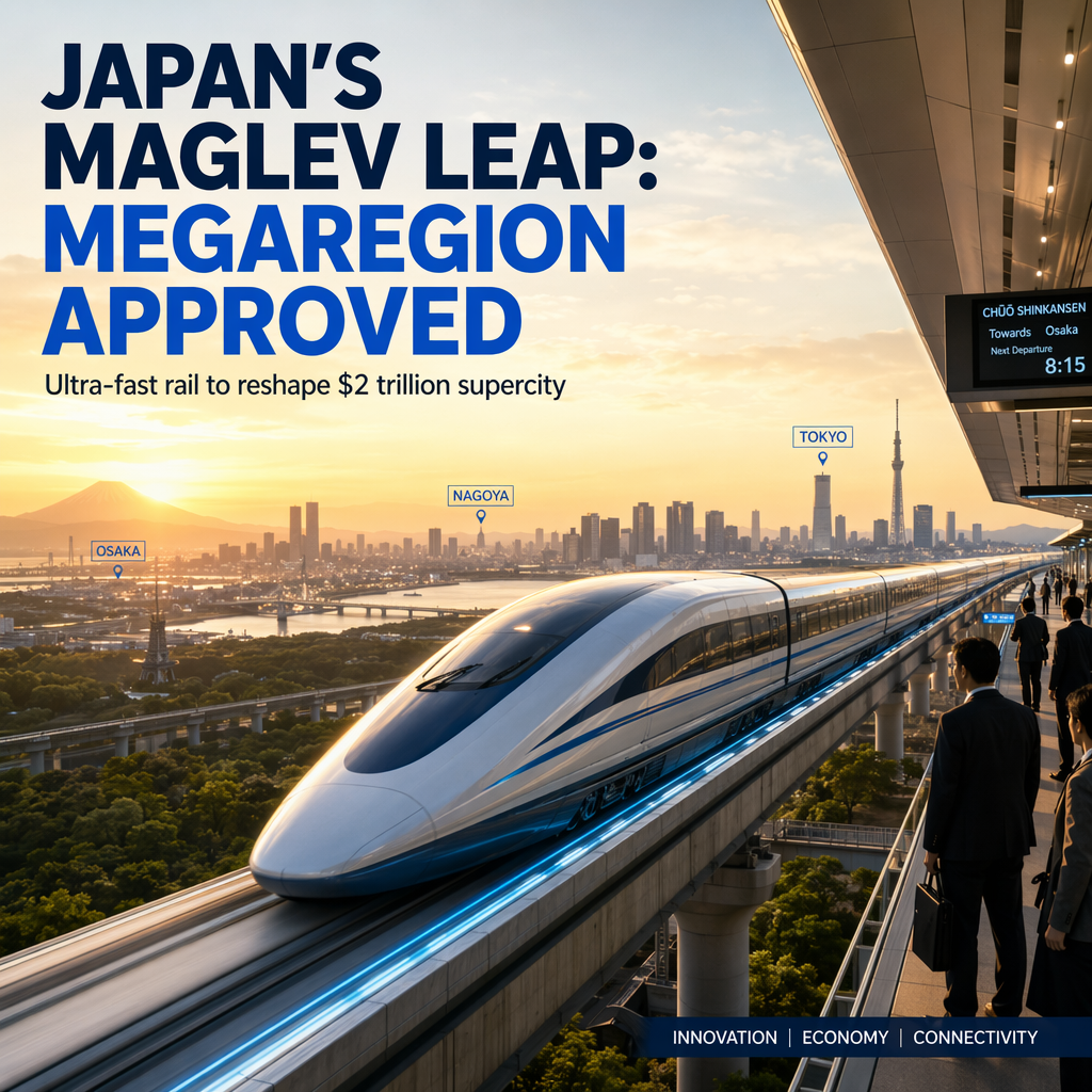 Japan's Maglev Project Secures Key Approval, Paving Way for $2 Trillion Megaregion