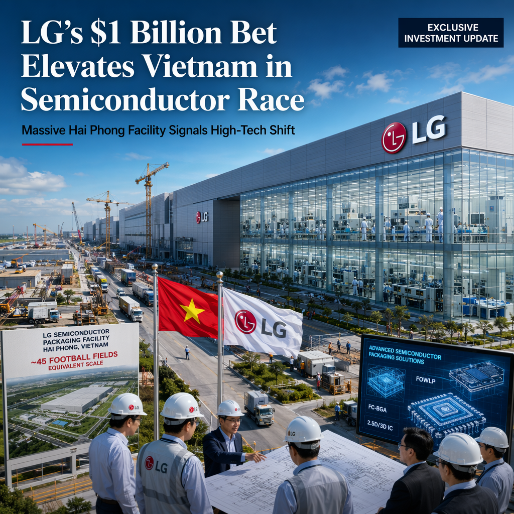 LG Commits $1 Billion to Expand Semiconductor Packaging in Vietnam, Marking Major Shift Up Value Chain