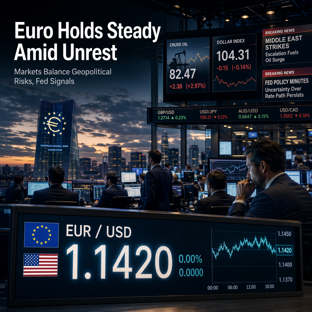 Euro Holds Steady Amid Middle East Tensions and Fed Policy Uncertainty