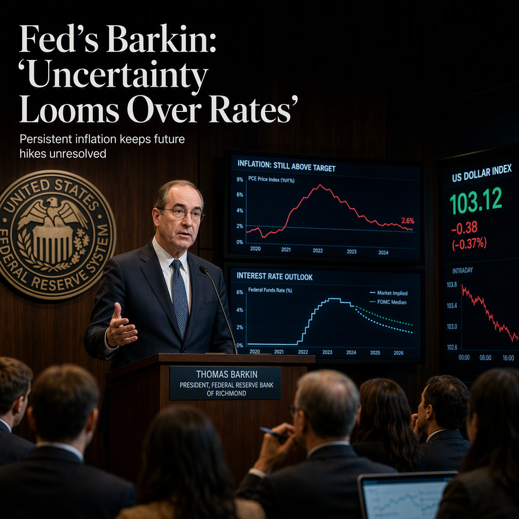 Fed’s Barkin Signals Uncertainty Over Future Rate Hikes Amid Persistent Inflation Concerns