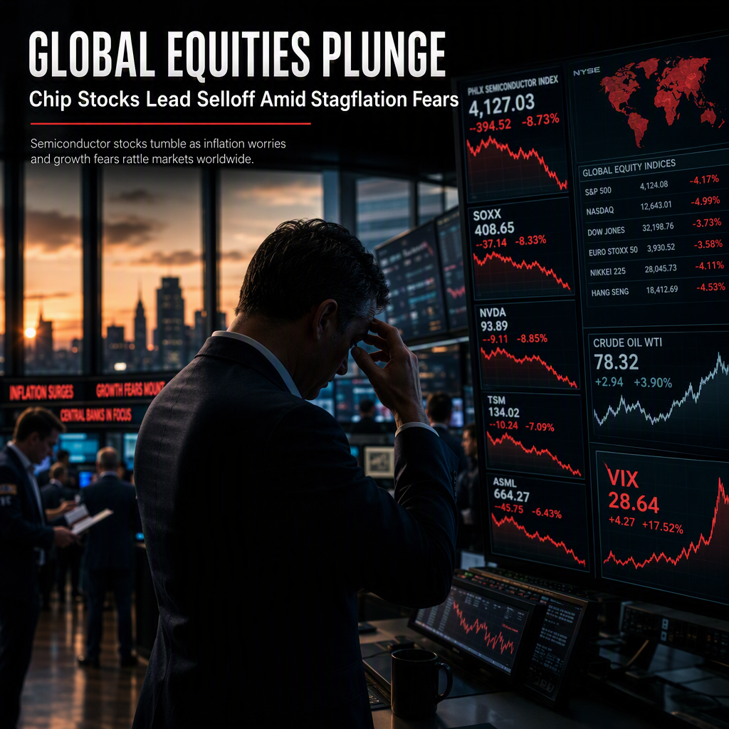 Global Equities Slide as Chip Stocks Lead Selloff Amid Stagflation Fears