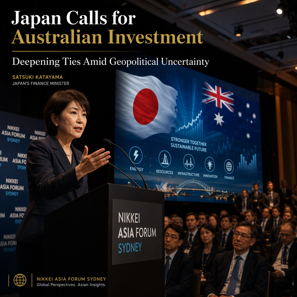 Japan Finance Minister Urges Australian Investment Amid Geopolitical Tensions