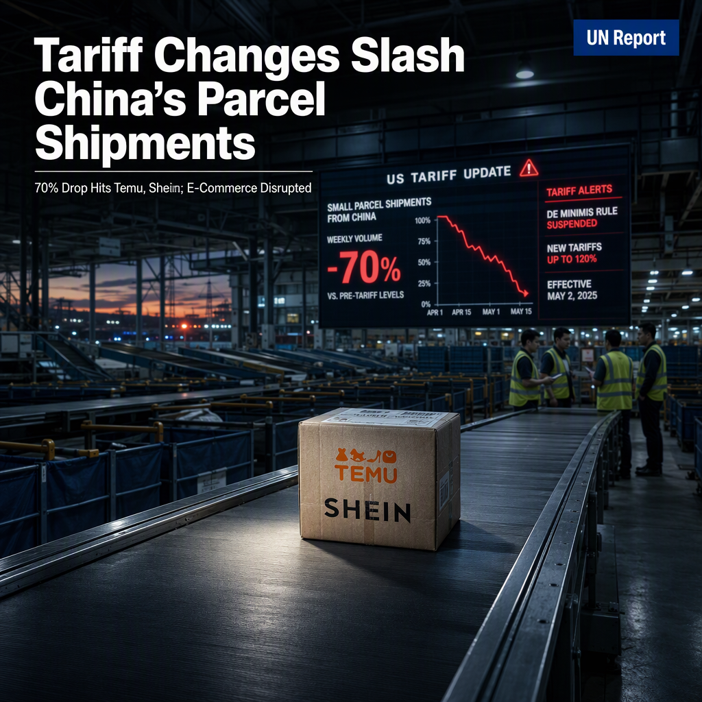 US Tariff Changes Trigger 70% Drop in Small Parcel Shipments from China’s Temu and Shein