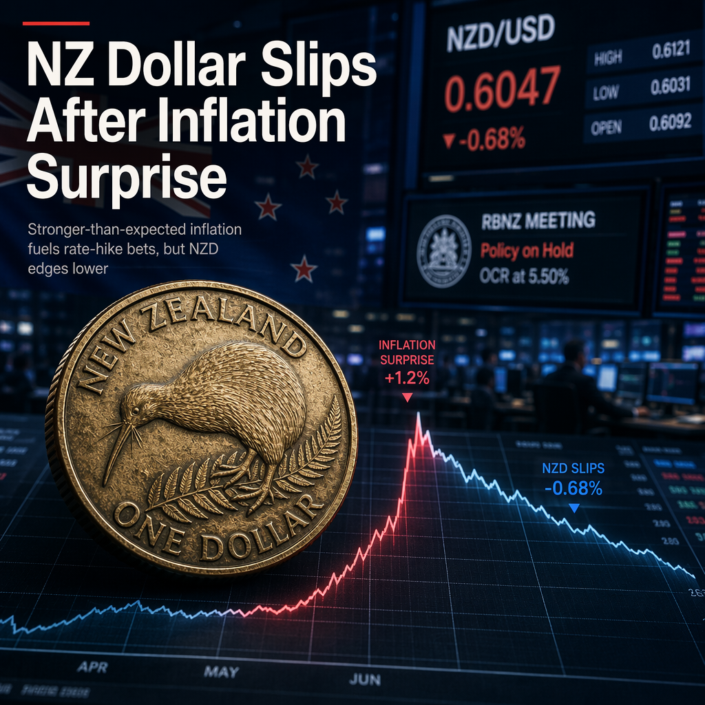 New Zealand Dollar Dips Despite Hotter-Than-Expected Inflation as RBNZ Rate Hike Bets Rise
