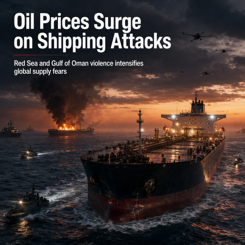 Oil Prices Climb as Red Sea and Gulf of Oman Attacks Intensify Supply Fears