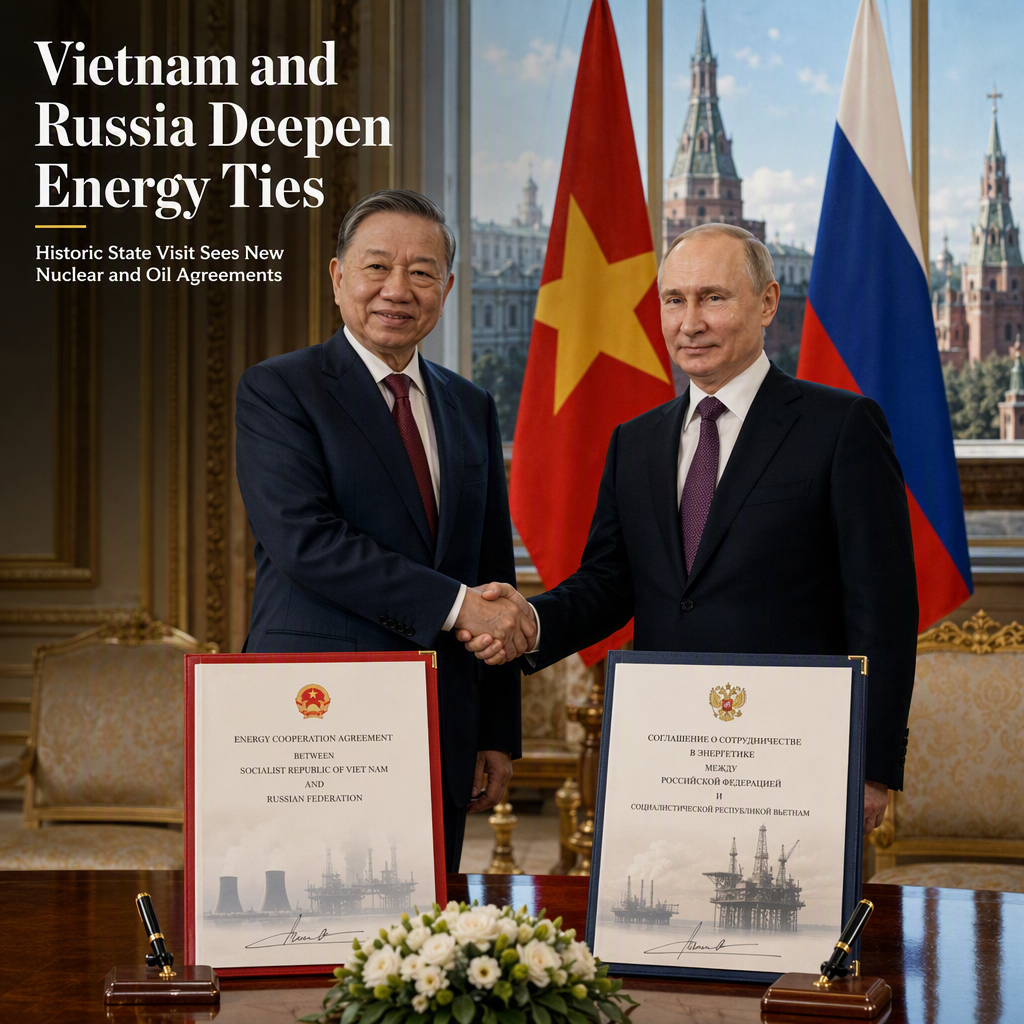 Vietnam and Russia Sign Energy Cooperation Agreements During Historic State Visit