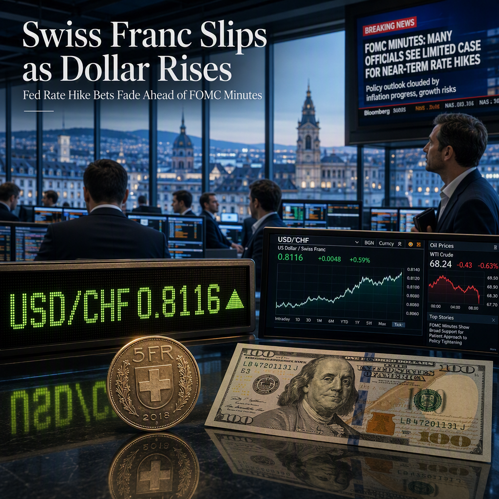 Swiss Franc Slips as US Dollar Rebounds; Fed Rate Hike Bets Fade Ahead of FOMC Minutes