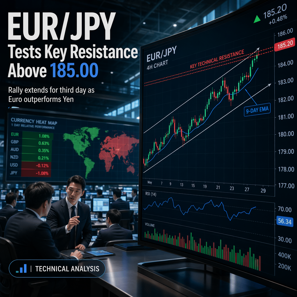 EUR/JPY Extends Rally, Tests Key Technical Resistance Above 185.00