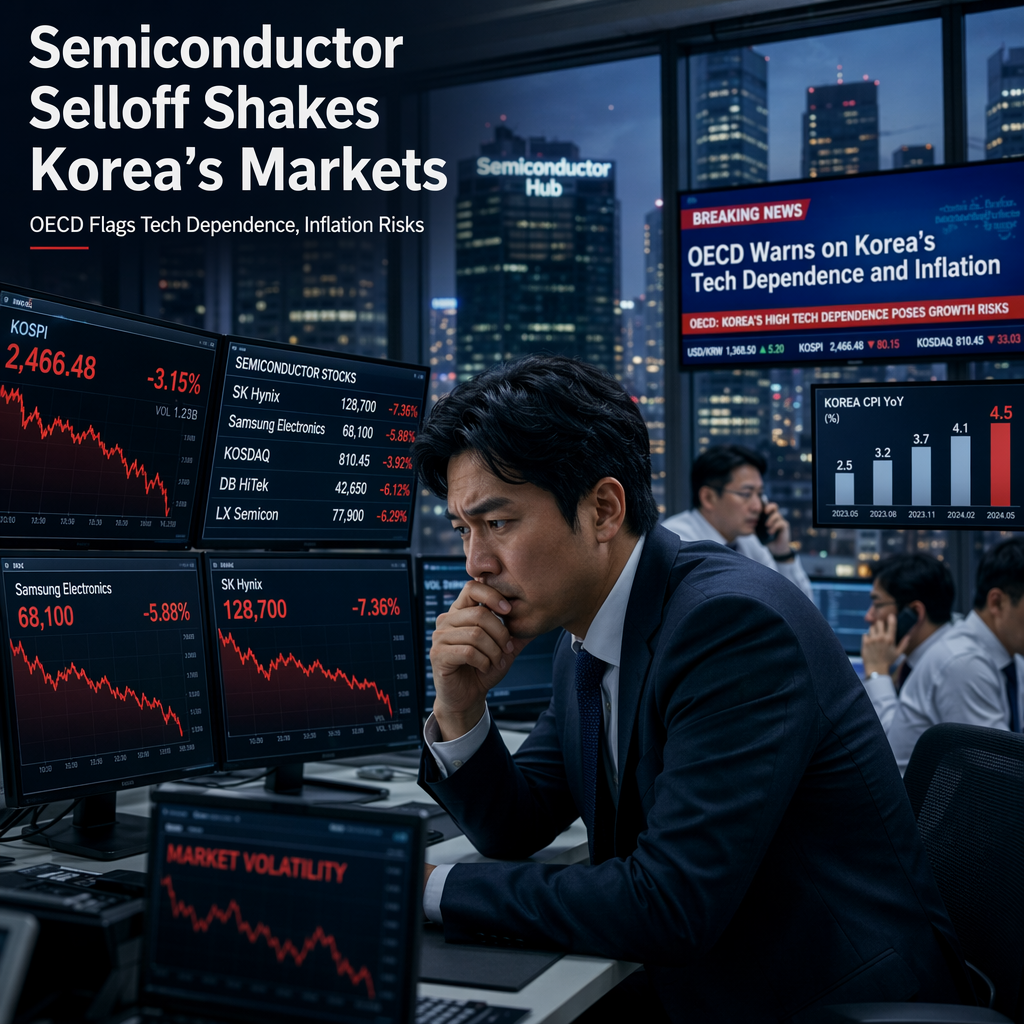 Heavy Selling in South Korean Semiconductor Stocks Sparks Concerns Over Tech Dependence and Inflation Dynamics