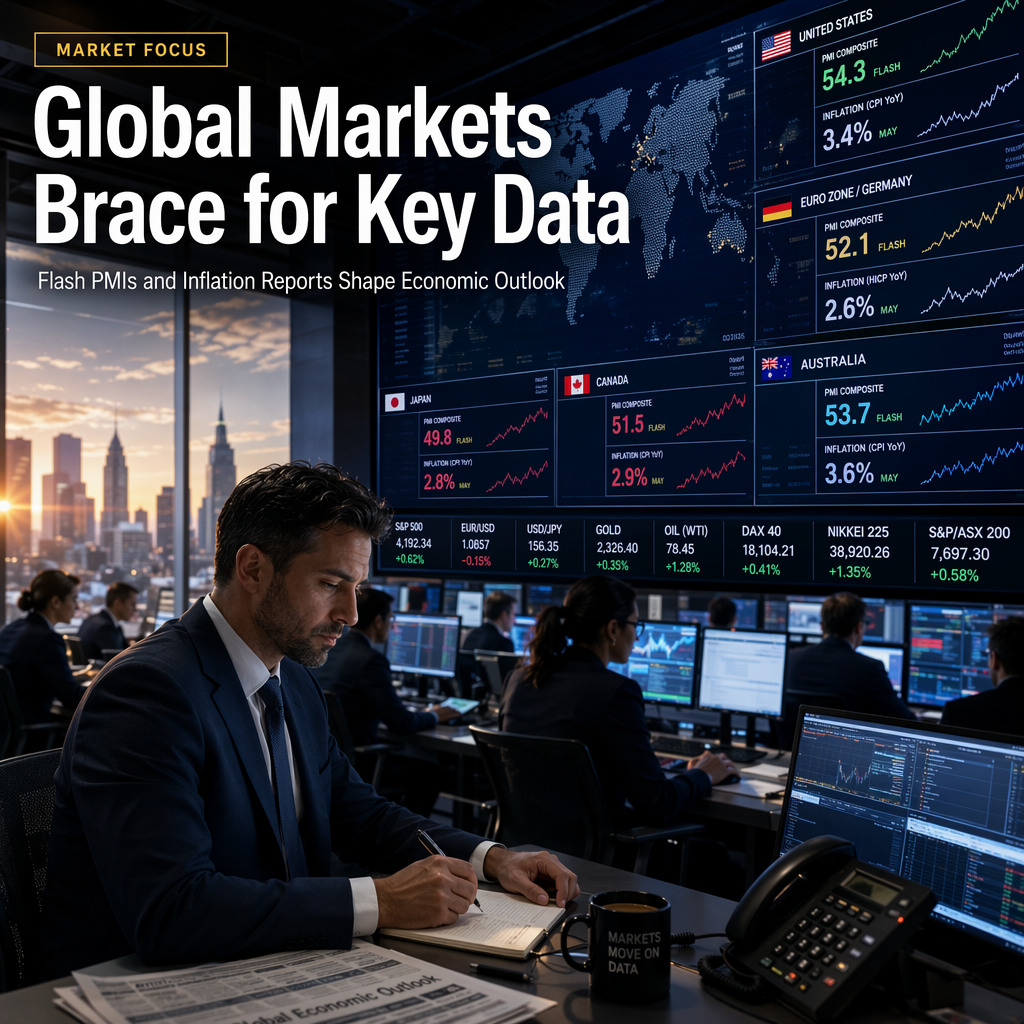 Global Markets Await Key Flash PMIs and Inflation Data Across Major Economies