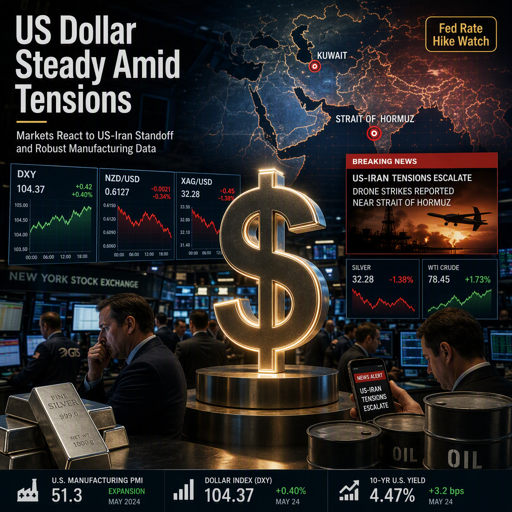 US Dollar Holds Firm Amid US-Iran Tensions and Strong Manufacturing Data; Silver and NZD React