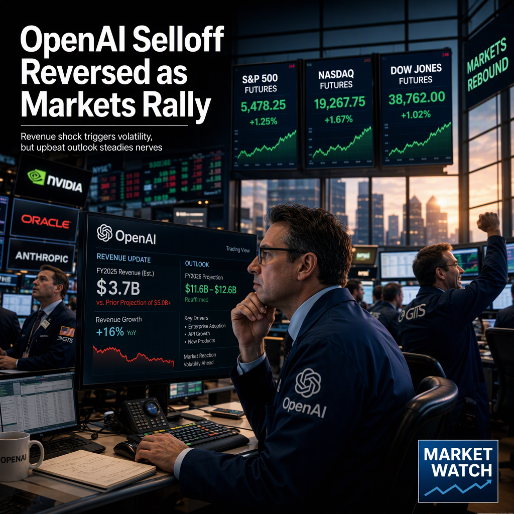 OpenAI Revenue Shortfall Triggers Tech Selloff, But Markets Rebound on Upbeat Outlook