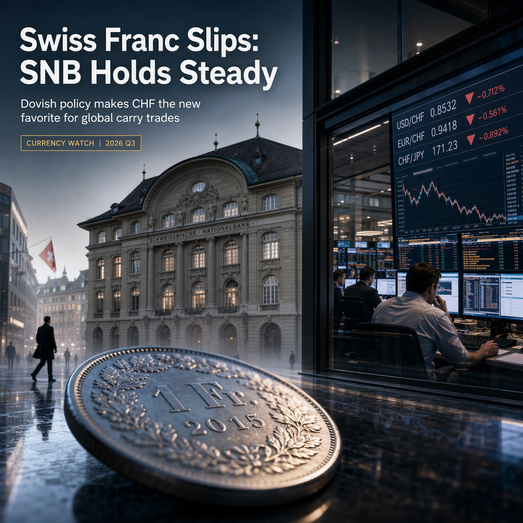Swiss Franc Weakens as SNB Maintains Dovish Stance, Becomes Preferred Carry Trade Currency