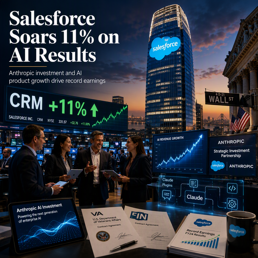 Salesforce Shares Surge 11% on Strong AI-Driven Q2 Results and Anthropic Investment Windfall