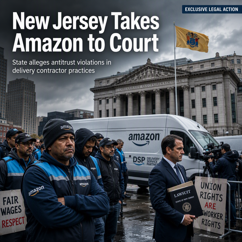 New Jersey Sues Amazon for Antitrust Violations Over Delivery Contractor Practices