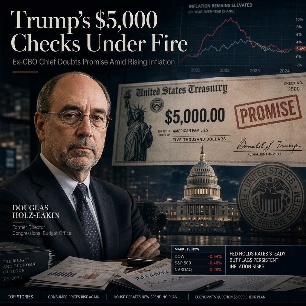 Former CBO Chief Casts Doubt on Trump's $5,000 Cash Payment Promise Amid Inflation Concerns