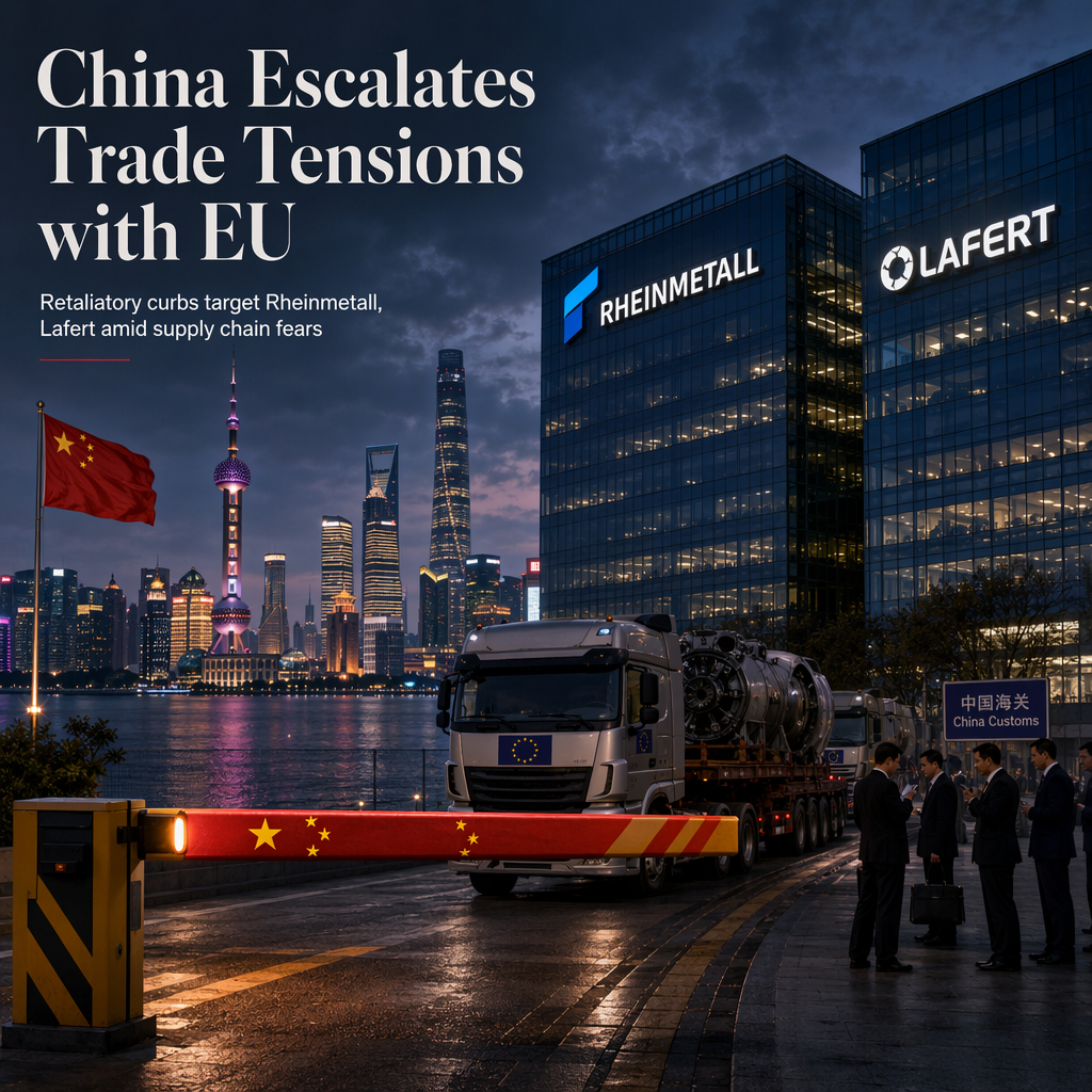 China Imposes Trade Curbs on European Firms Rheinmetall and Lafert in Retaliation for EU Sanctions