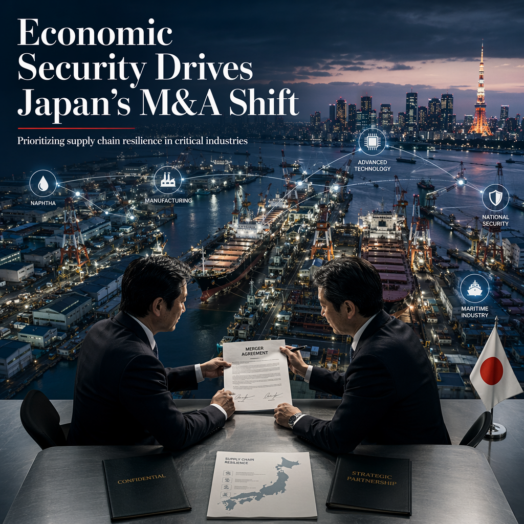 Japan to Prioritize Economic Security in M&A Screenings Amid Supply Chain Concerns