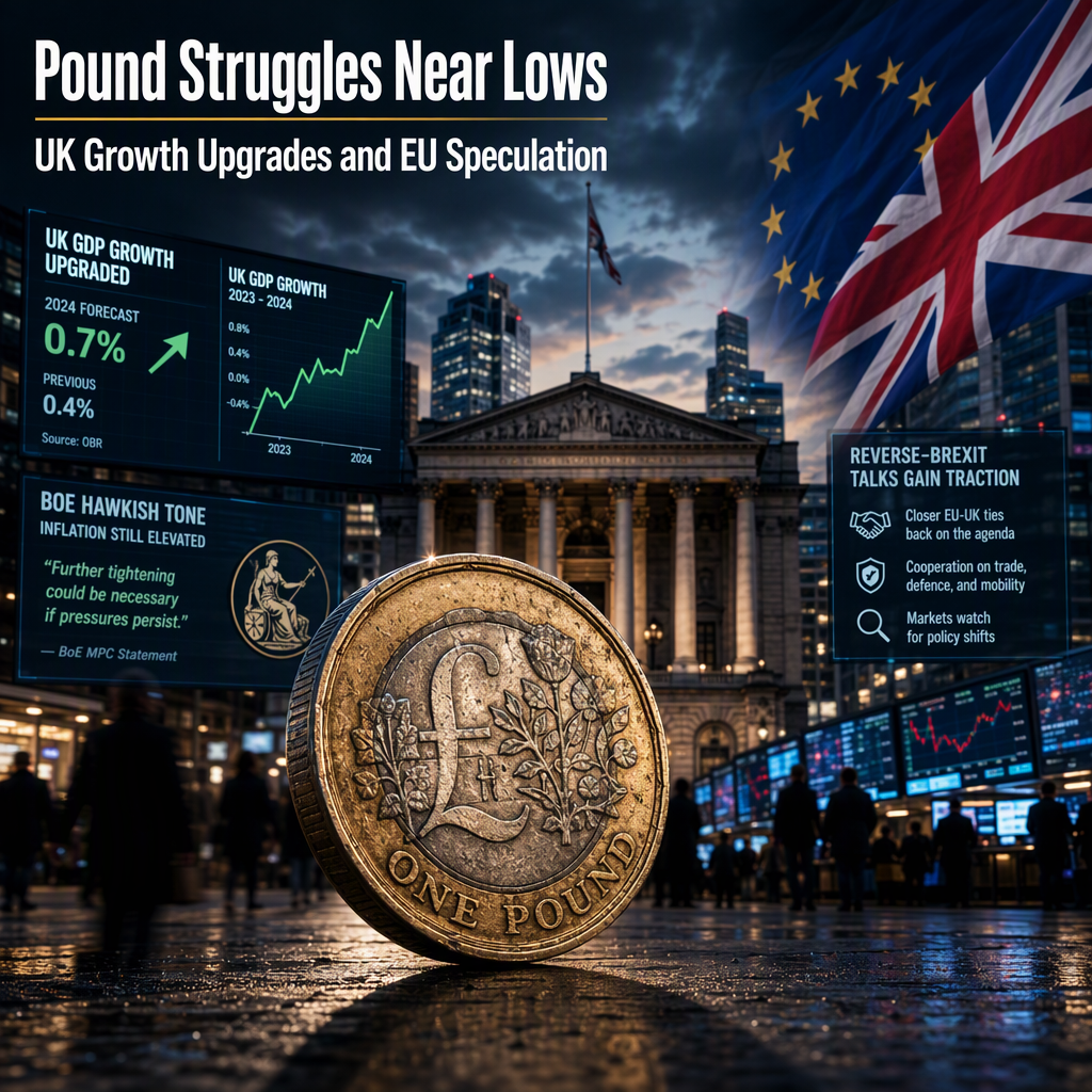 Pound Holds Near Lows Despite Upgraded UK Growth and BoE Hawkishness; Reverse-Brexit Speculation Emerges
