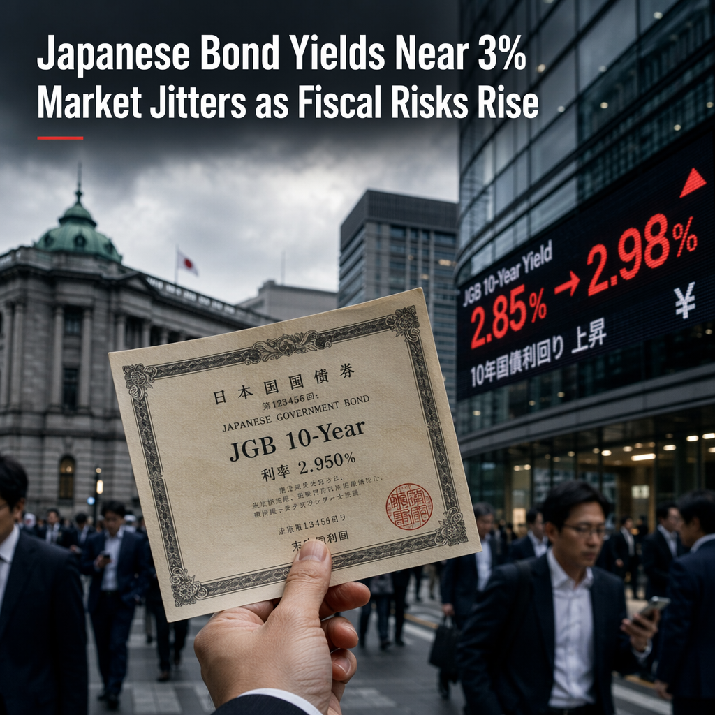 Japanese 10-Year Bond Yields Surge Toward 3% Amid Fiscal Concerns