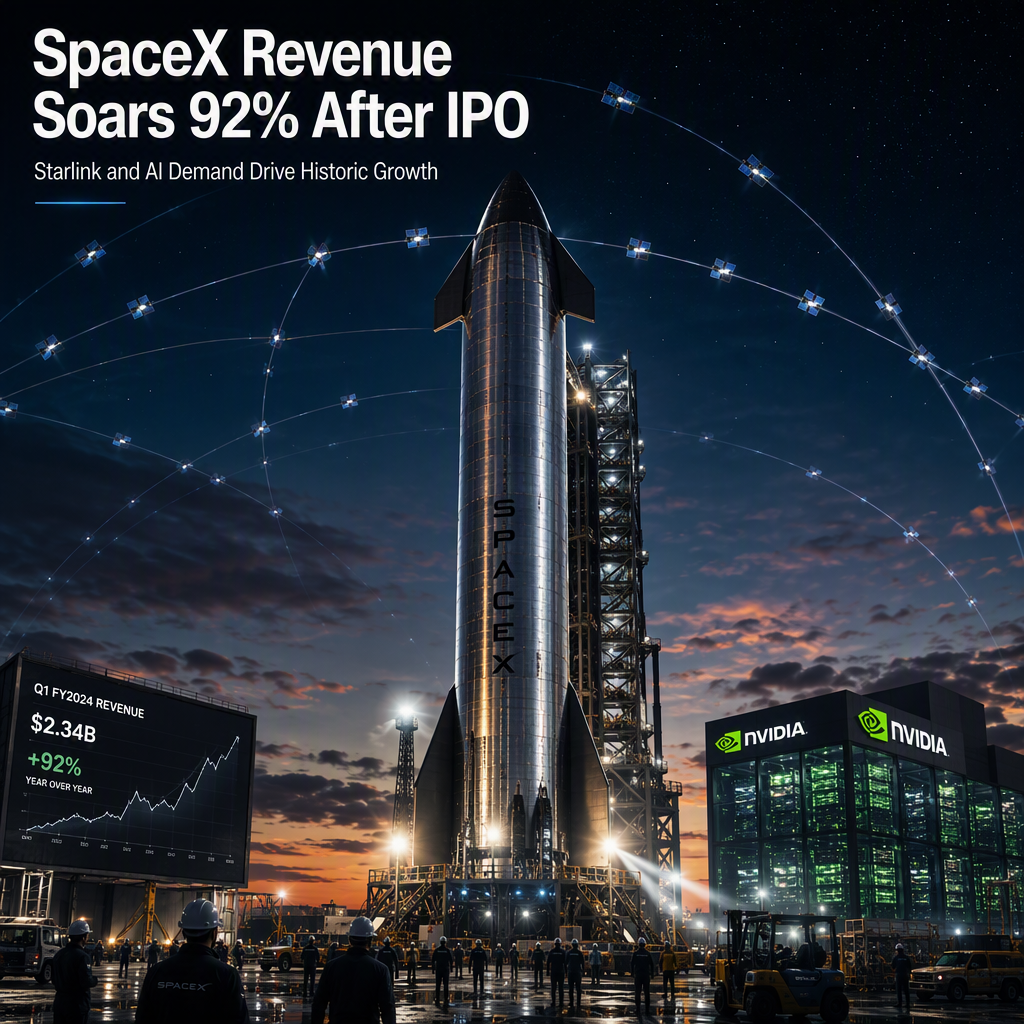 SpaceX Posts 92% Revenue Surge in First Earnings After IPO, Driven by Starlink and AI Demand