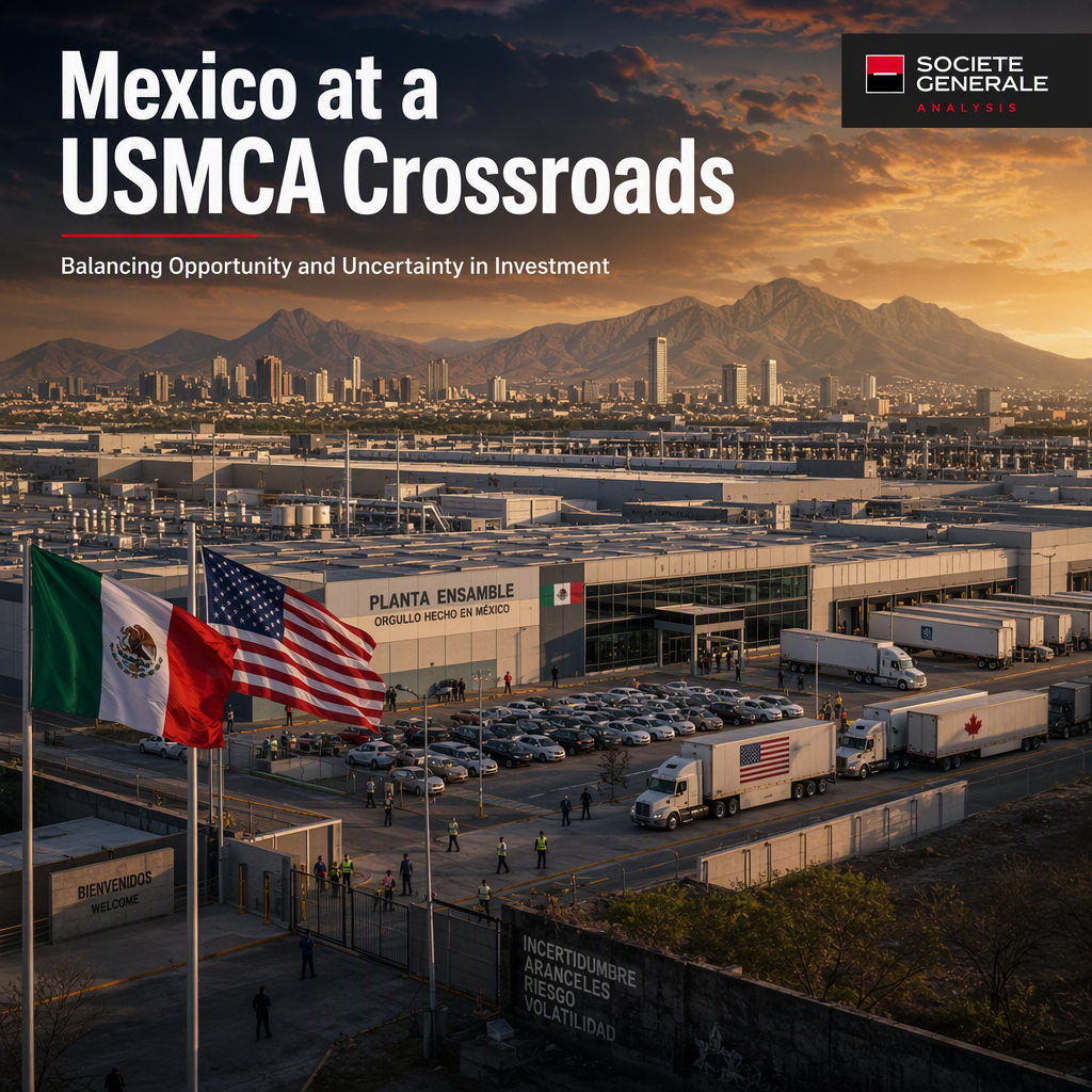 USMCA Uncertainty Prompts Mexico to Weigh Alignment for Investment Certainty, Says Societe Generale
