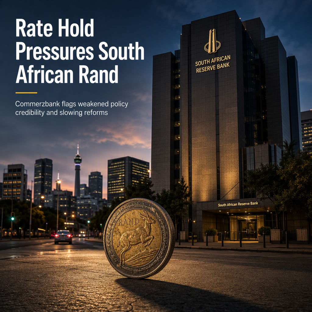 Commerzbank: South African Central Bank's Rate Hold Expected to Weigh on Rand